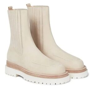 ❄️ MAGDA BUTRYM Paneled Leather Combat Boots Size 39